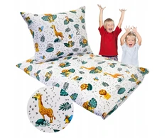 Geboki Sen Patalynė Dziecięca 100x160 + 50x60 Zwierzęta ZOO Produkt Polski Medvilnė