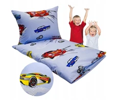 Geboki Sen Patalynė Dziecięca 100x160 + 70x80 Auta Cars Mėlyna Produkt Polski