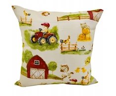 Geboki Sen Užvalkalas 40x40 Bawełniana Dziecięca JAŚ Farmerski Świat Krem Dwustrona