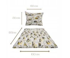 Geboki Sen Vaikiškos patalynės komplektas 100x135 cm su ekskavatoriais