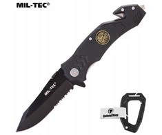 Gelbėjimo peilis Mil-Tec Tanto Fire Brigade 20 cm, juoda