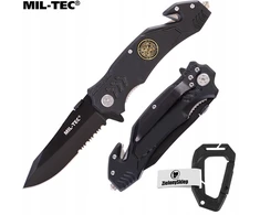 Gelbėjimo peilis Mil-Tec Tanto Fire Brigade 20 cm, juoda