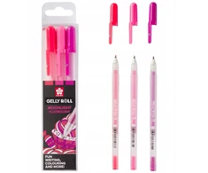 Geliniai rašikliai - SAKURA - Gelly Roll - Moonlight fluorescenciniai - 3 vienetų rinkinys - Ryškios spalvos