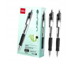 Gelinis rašiklis 0,5 mm Arrix juodas (12 vnt.) DELI