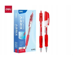 Gelinis rašiklis 0,5 mm Arrix raudonas (12 vnt.) DELI