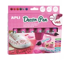 Gelio žymekliai su 3D efektu Apli Kids Glitter 6
