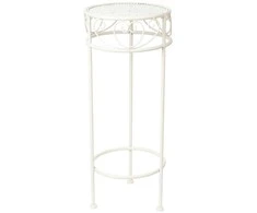 Home4You Gėlių stovas SANDY D25xH60cm, antikvarinis baltas