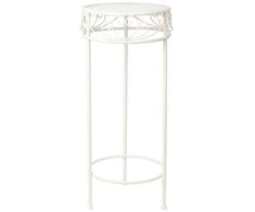 Home4You Gėlių stovas SANDY D30xH70cm, antikvarinis baltas