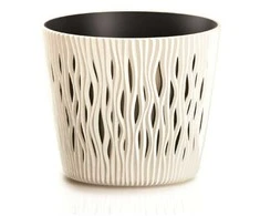 Prosperplast Gėlių vazonas Sandy Round 16x19cm, Gintarinės geltonos