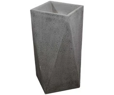 Besk Gėlių vazonas Stiklo pluošto Geometrinės formos Pilkas 50x50x80cm
