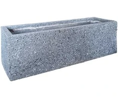 Besk Gėlių vazonas Stiklo pluošto Tamsiai pilka 65x18x20cm