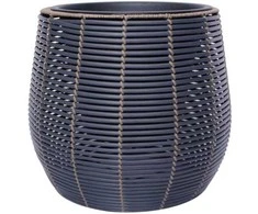 Home4you Gėlių vazonas WICKER D45xH40cm, juodas/rudas