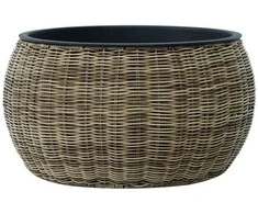 Home4You Gėlių vazonas WICKER D48xH26cm, šviesiai ruda