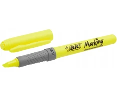 Geltonas neoninis žymeklis Bic Grip, 1 vnt.