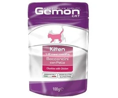 Gemon Kitten konservuotas pašaras jauniems kačiukams su vištiena 100g