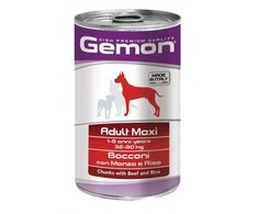 Gemon maxi adult konservuotas pašaras suaugusiems šunims su jautiena ir ryžiais 1250g