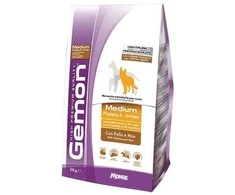 Gemon medium puppy visavertis pašaras jauniems šuniukams su vištiena ir ryžiais 3kg
