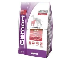Gemon mini adult visavertis pašaras suaugusiems šunims su lašiša ir ryžiais 3kg