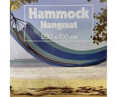 Bigbuy Outdoor GENERIC lauko hamakas - Mėlyna Stripes - 100x200cm - Svoris iki 150kg