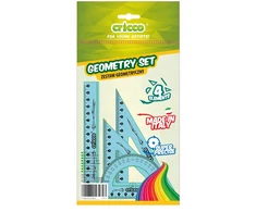 Geometrinis rinkinys 4 el. su 16 cm liniuote CRICCO