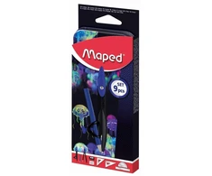 Ģeometriskais komplekts Maped Deepsea Paradise 9 daļas metāla kastē blisterī