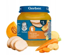 Gerber Daržovės su švelnia kalakutienos vakarienė nuo 5 mėnesių 125 g