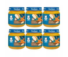 Gerber Daržovės su triušienos vakariene kūdikiams po 5 mėnesio 6x 125g