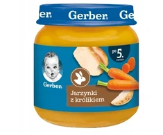 Gerber Daržovės su triušienos vakariene kūdikiams po 5 mėnesio 6x 125g
