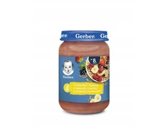Gerber desertas Bananai braškės ir avietės su avižiniais dribsniais 190 g