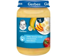 GERBER DESERTINIS OBUOLIŲ BANANŲ MANGO KREMAS 190G