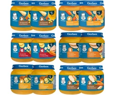 Gerber Dinners Vaikams Mega skonių mišinys po 5 mėnesių 12 x 125 g