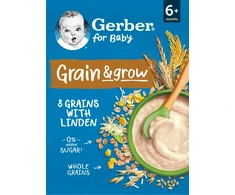 GERBER GRŪDŲ 8 grūdų košė, liepžiedžių, be pieno po 6 mėnesių 200g