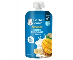 Gerber Junior Smoothie yogo bananinis mangas ir dribsniai vyresniems nei 1 metų 110 g