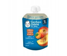 Gerber Mousse Desertas Obuolis Moliūgas Abrikosas po 6 mėnesių 80 g