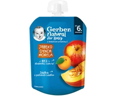 Gerber Mousse Desertas Obuolis Moliūgas Abrikosas po 6 mėnesių 80 g