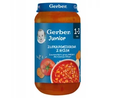 Gerber Obiadki sriubos Moliūgų Guliašas Žiediniai kopūstai-brokoliai Pomidorai 8x250g