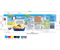 Gerber obuolių pyragas Obuoliai su biskvitu ir vanile po 8 mėnesio 190 g