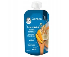 Gerber Owsianka grūdų desertas su mangais ir bananais po 6 mėnesių 110 g