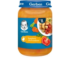 Gerber spagečiai su vištiena vakarienė nuo 8 mėnesių 190 g