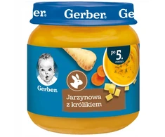 Gerber vakarienė kūdikiams po 5 mėnesio 6x 125 g skonių mišinio vakarienė