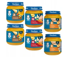 Gerber vakarienė kūdikiams po 5 mėnesio 6x 125 g skonių mišinio vakarienė