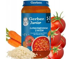 Gerber vakarienė Pomidorų sriuba su ryžiais nuo 12 mėnesių 250 g ryžių, daržovės