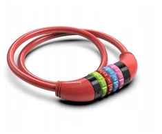 Gerda Baby Combo Flex 650/8c raudona dviračio spyna su 4 skaitmenų kodu