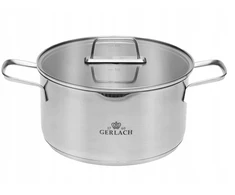 GERLACH INDUCTION puodas iš nerūdijančio plieno Ambiente su dangteliu, plieno, 5l