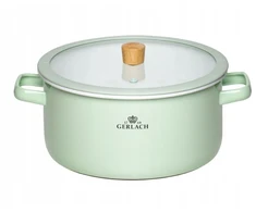 Gerlach Natur emaliuotas puodas 24 cm, 5l, žalias