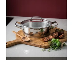 GERLACH SUPERIOR Puodas 2,5 l su dangčiu 24 cm / nerūdijantis plienas