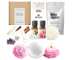 Gift Home Rinkinys dovanoms žvakėms gaminti, 3D PEONY pelėsis, sojų žvakė, gėlės