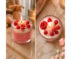 Gift Home Silikoninė forma RASPBERRY formelė 3D avietinė dekoracija muilinėms žvakėms 9 vnt.