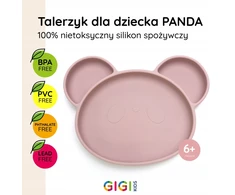 Gigi Kids Dubens lėkštė vaikams ir kūdikiams Silikoninių indų rinkinys Rožės