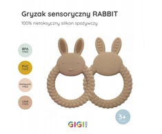 Gigi Kids Silikoniniai dantukai kūdikiui, sensorinis, dantų dygimui, raminantis triušis